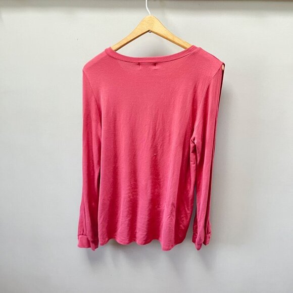 NYTT Long Sleeve Pink T-Shirt Rayon / Spandex Blend- Size M - Picture 4 of 5